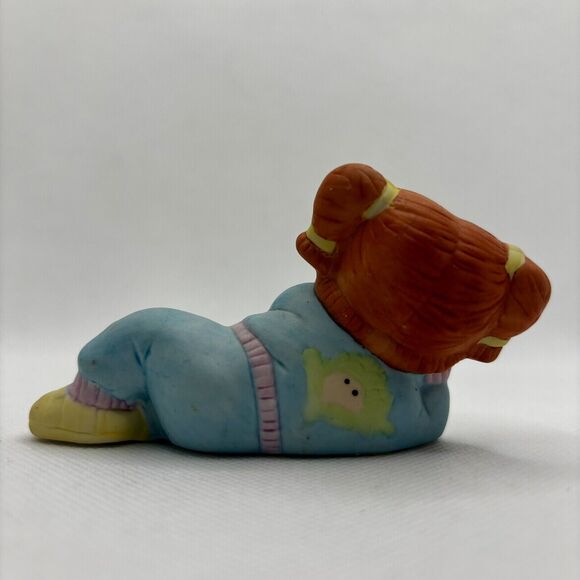 Cabbage Patch Kids Porcelain Figurine Red Hair Girl Pigtails 1984 CPK 80s - Picture 3 of 4